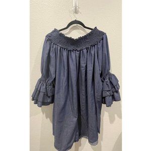 ZAUCH ME Off Shoulder Bell Sleeve Mini Dress